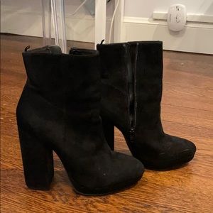 Black Suede Booties